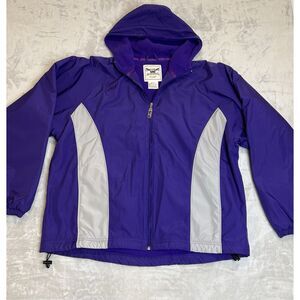 Vintage Oarsman 913 Purple Gray Hooded Jacket XL Rugged Durable Taiwan